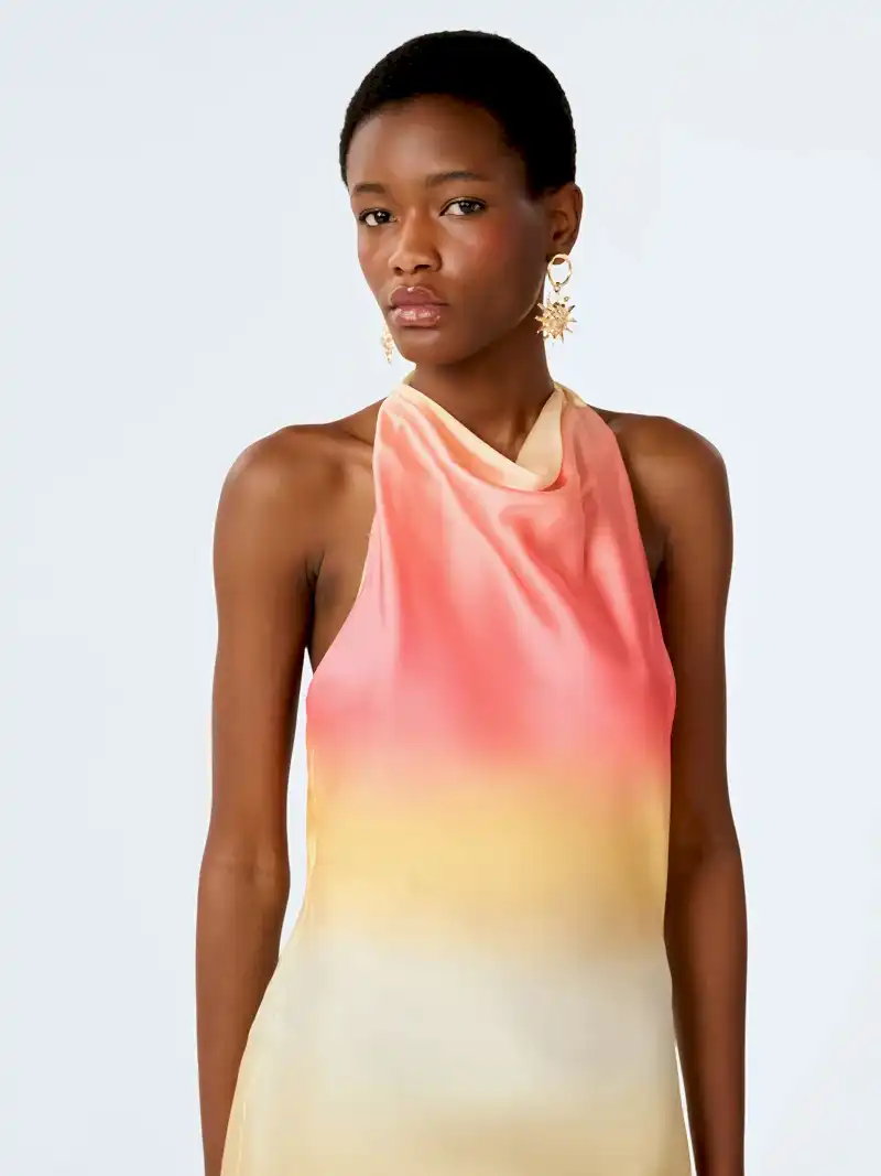 Luzia Dress in Sunset Ombre Print