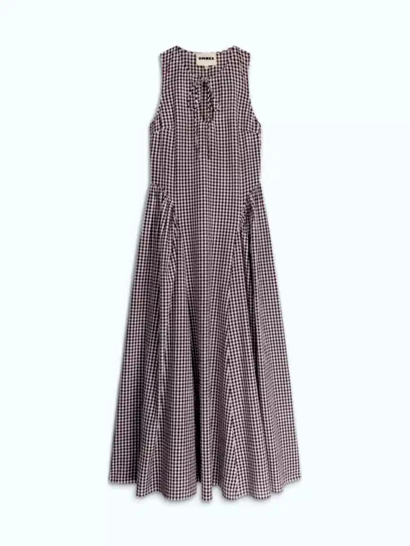 Margate Dress in Chocolate and Cream Gingham
