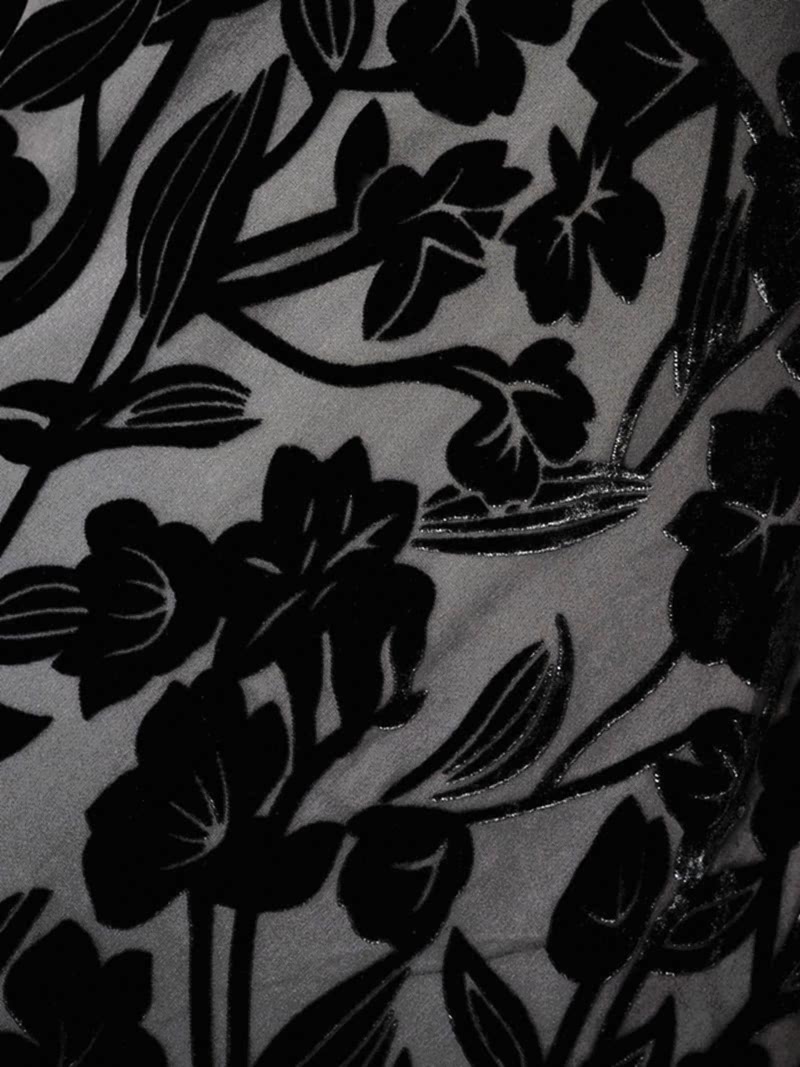 Marj Dress in Black Devore Floral