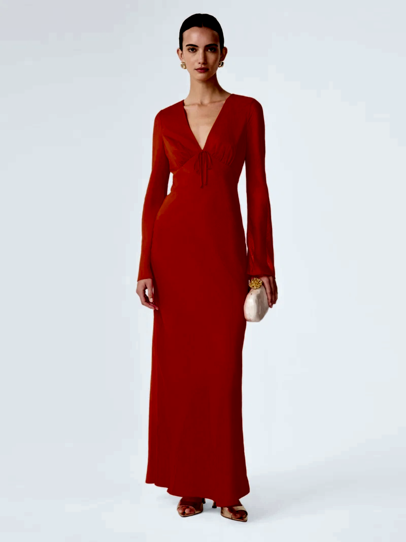 Marj Dress in Tangerine