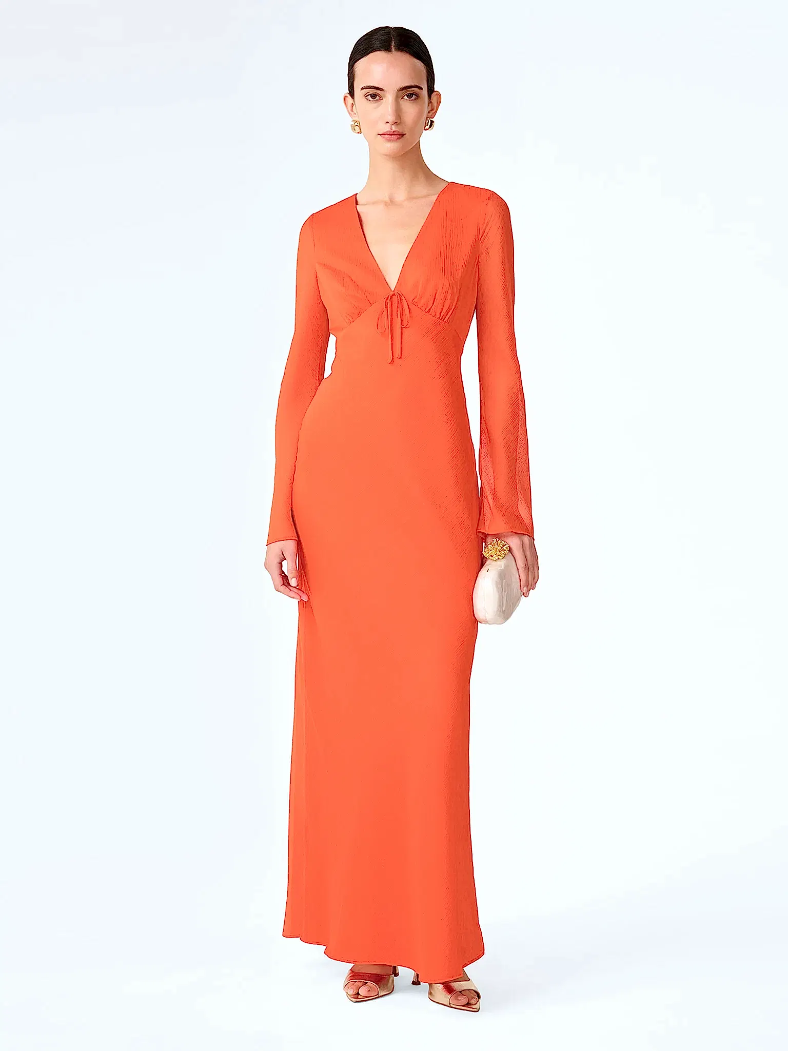 Marj Dress in Tangerine