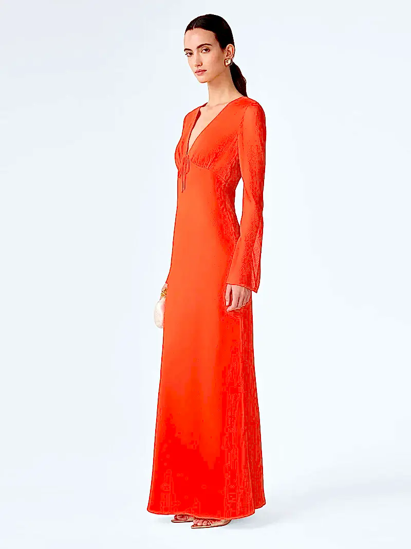 Marj Dress in Tangerine