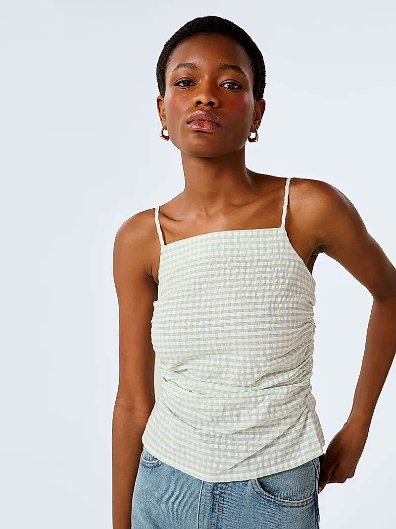 Mars Top in Mint and White Gingham