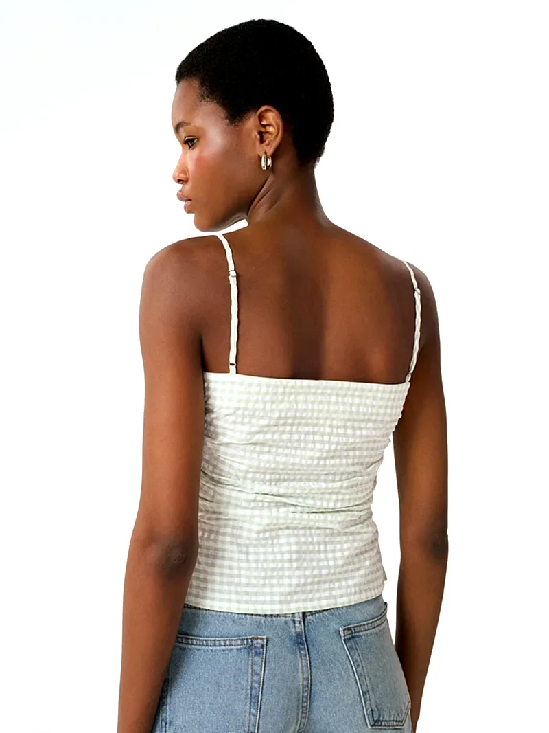 Mars Top in Mint and White Gingham