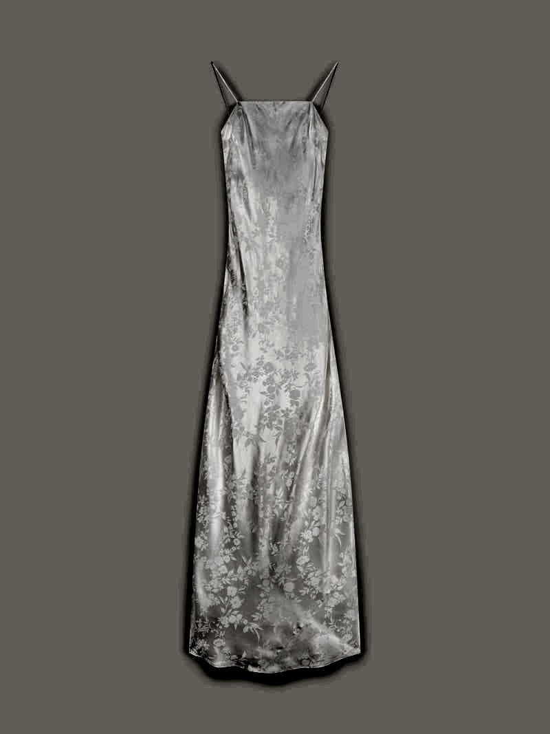 Mira Jacquard Dress in Ivory
