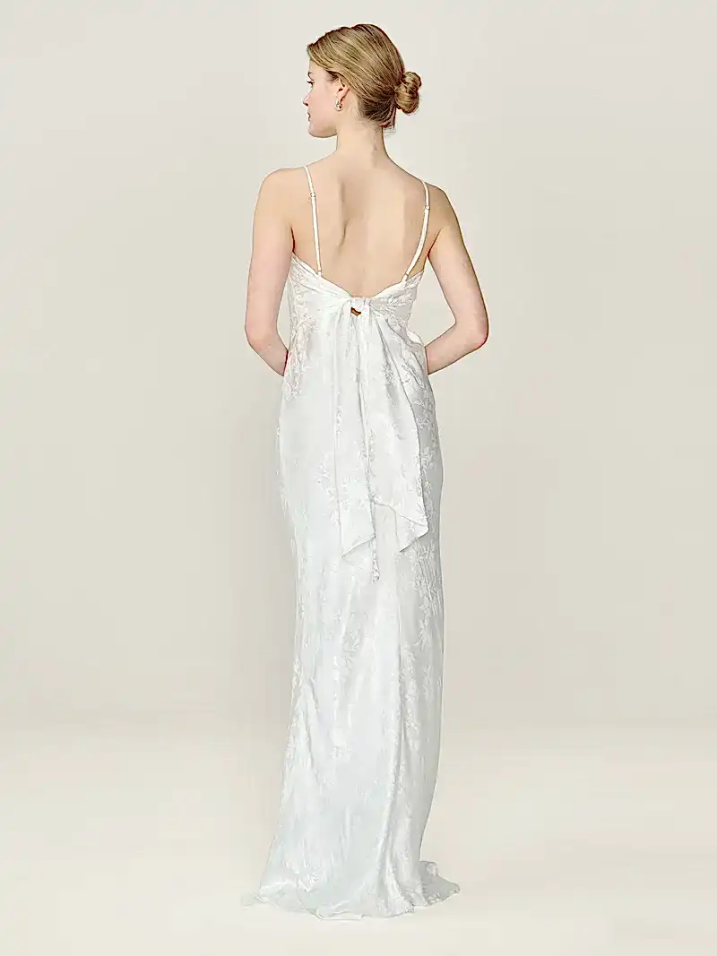 Mira Jacquard Dress in Ivory
