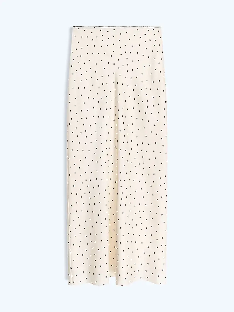 Monty Skirt in White Polka Dot