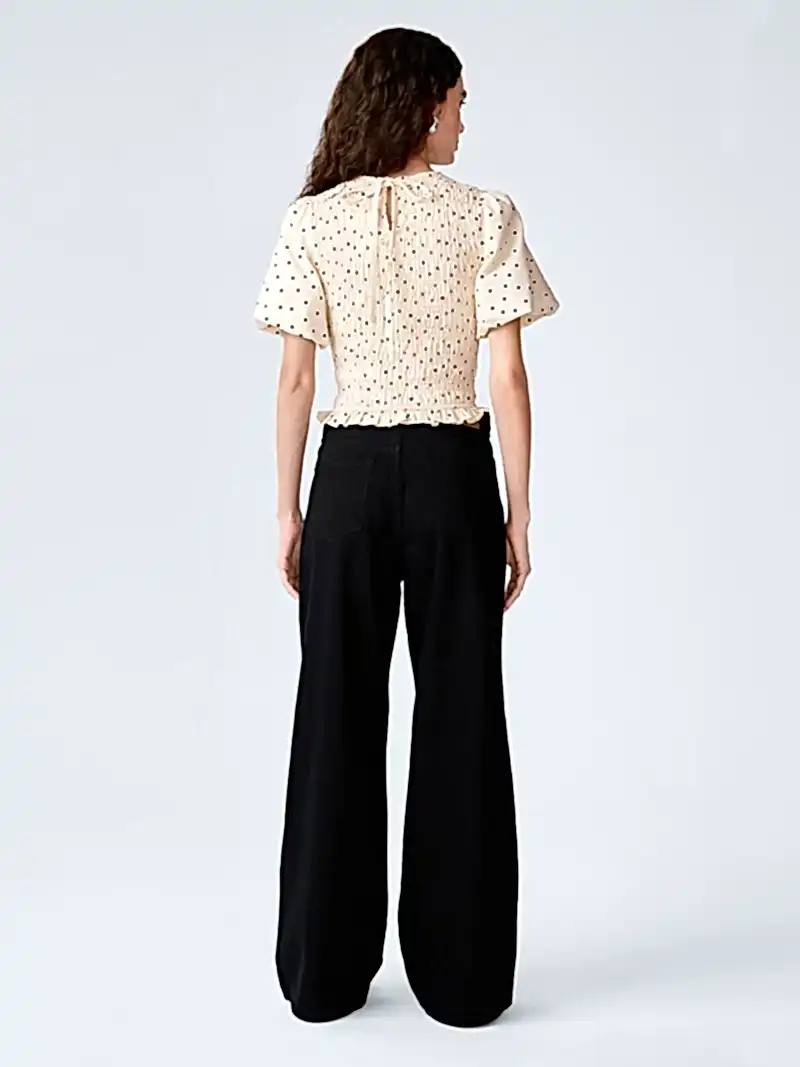 Nicolla Top in White Polka Dot