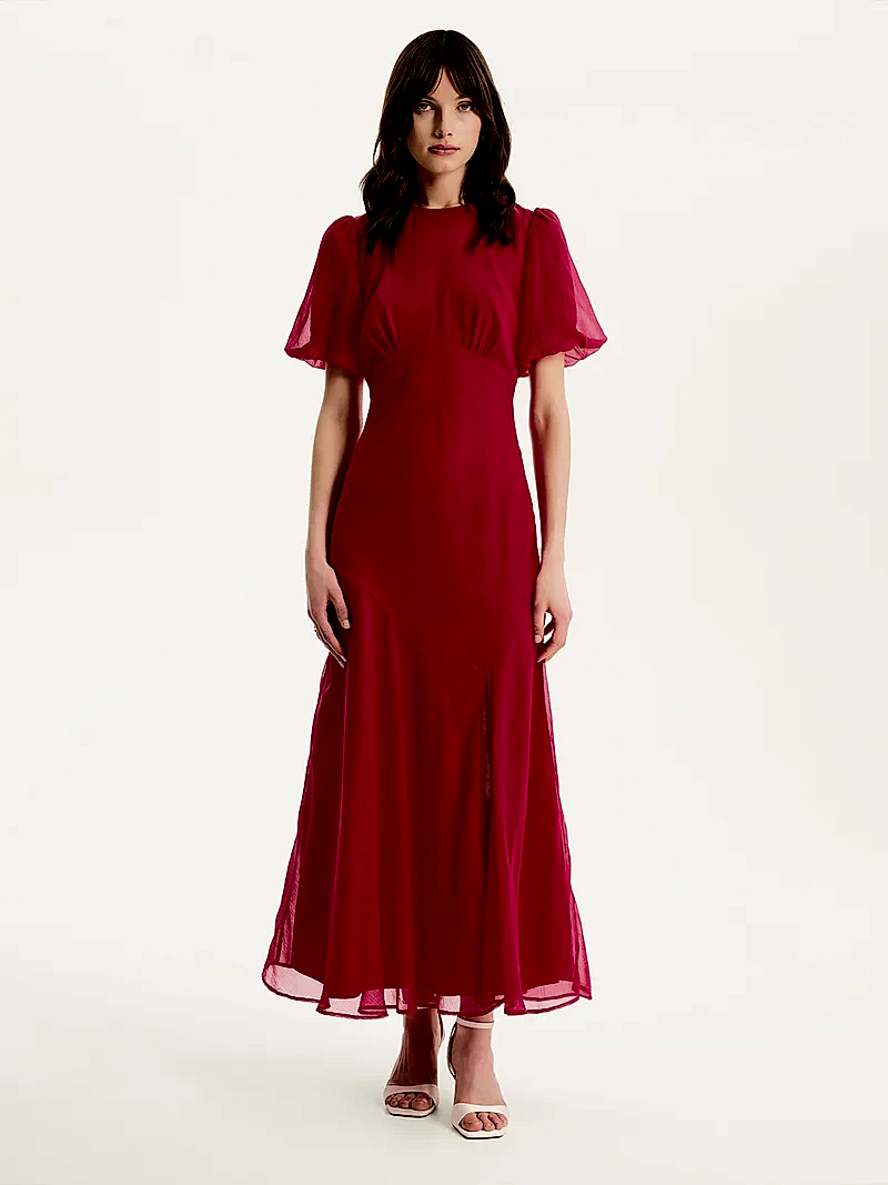 Nola Dress  in Magenta