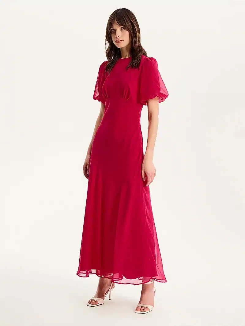 Nola Dress  in Magenta