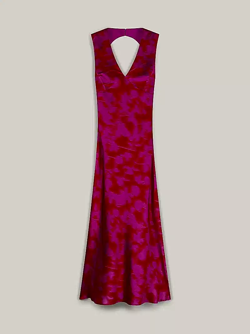 Nova Dress in Blurred Floral Magenta