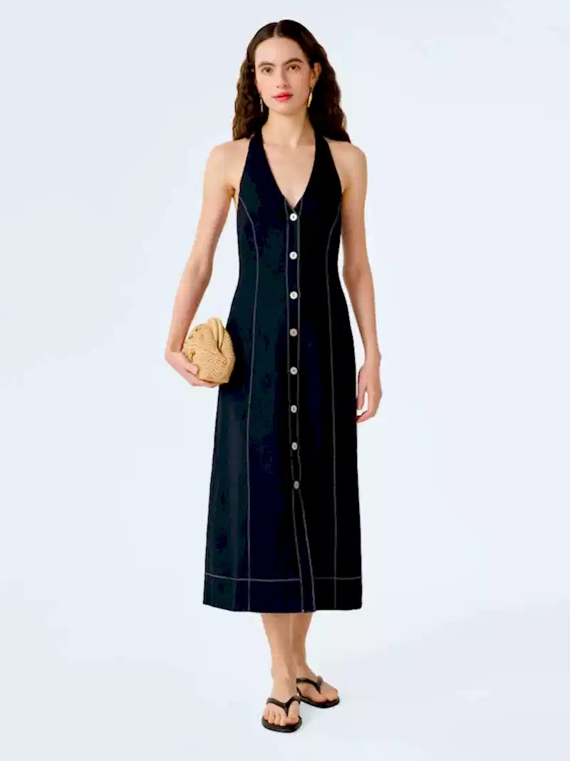 Octavia Dress in Navy