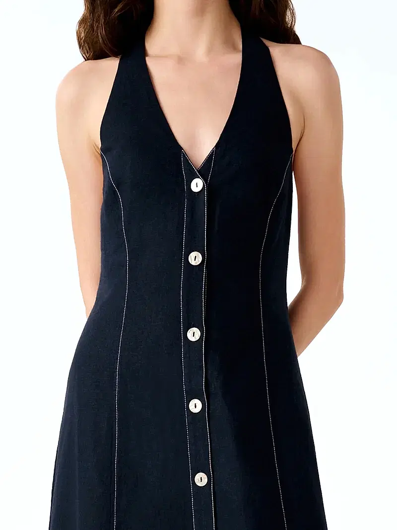 Octavia Dress in Navy