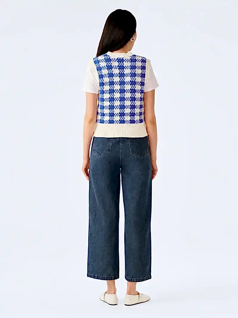 Orielle Cropped Jean in Mid Wash