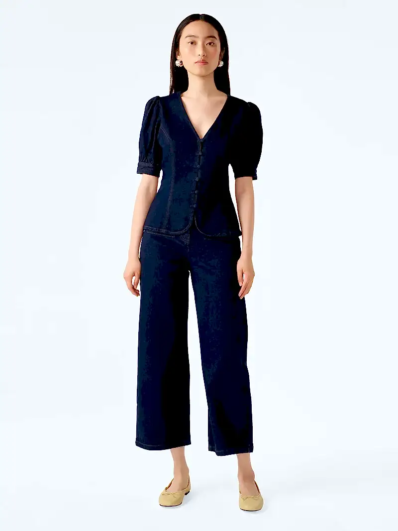 Paighton Blouse in Indigo