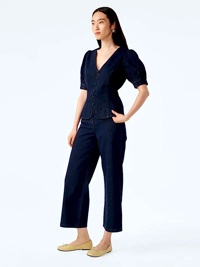 Paighton Blouse in Indigo