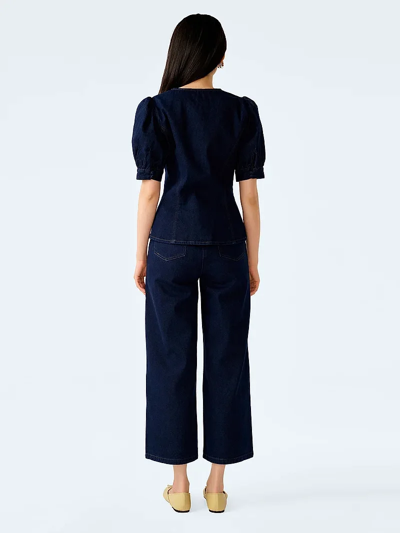 Paighton Blouse in Indigo
