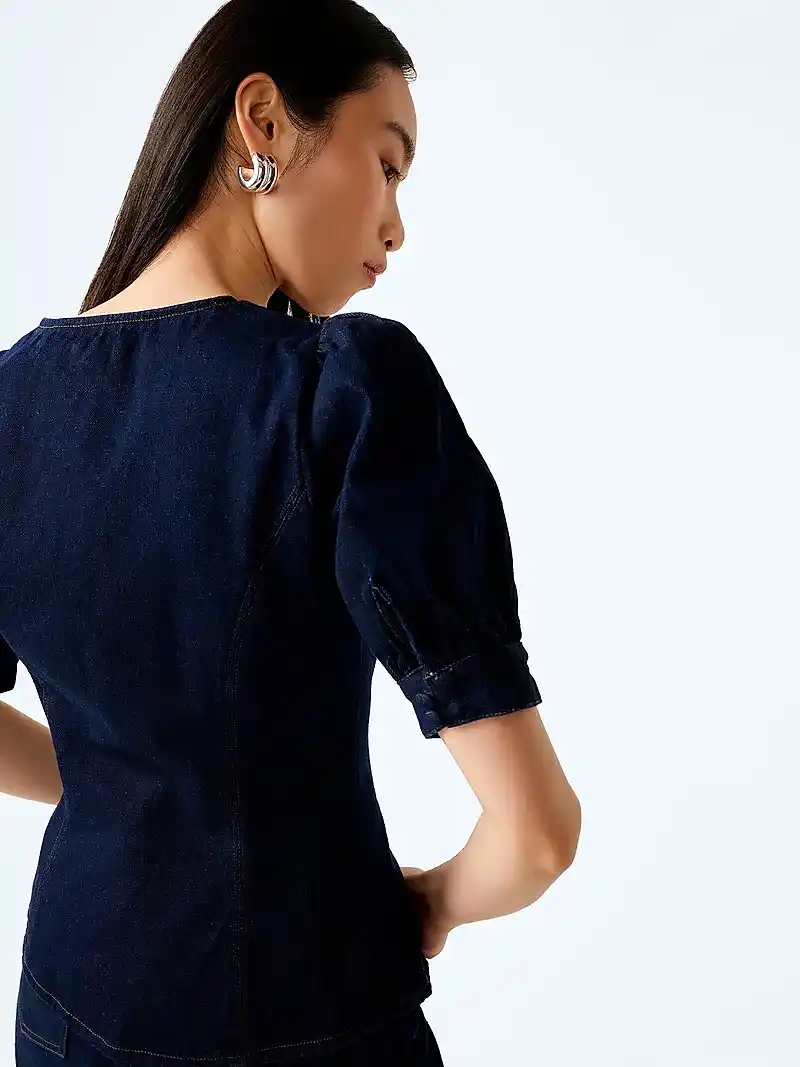 Paighton Blouse in Indigo
