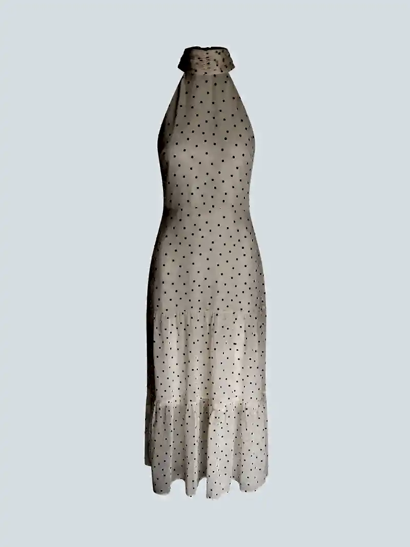 Romeo Dress in White Polka Dot