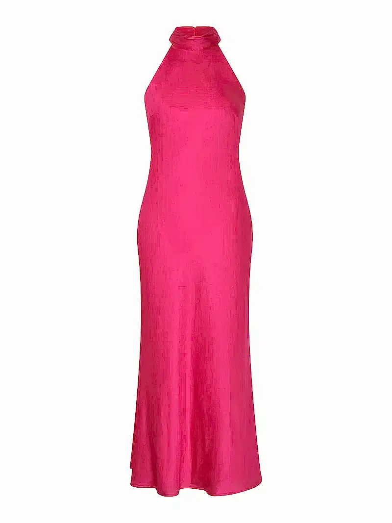 Seychelles Drape Back Detail Dress in Magenta