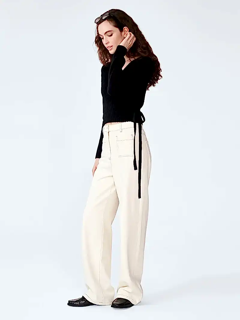 Soleil Knitted Wrap Top in Black