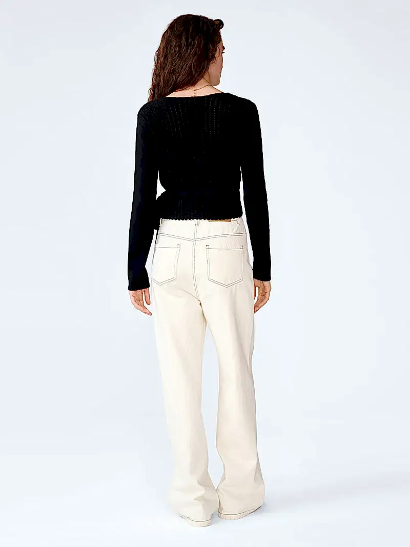 Soleil Knitted Wrap Top in Black