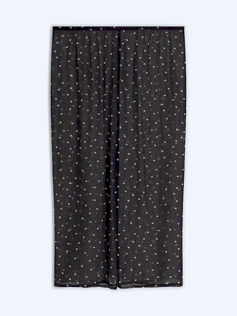 Sumba Mesh Skirt in Black Polka Dot
