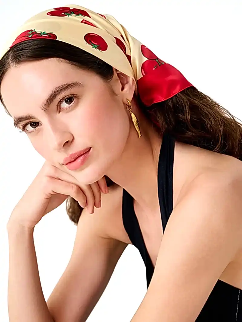 Tahiti Headscarf in Tomato Print