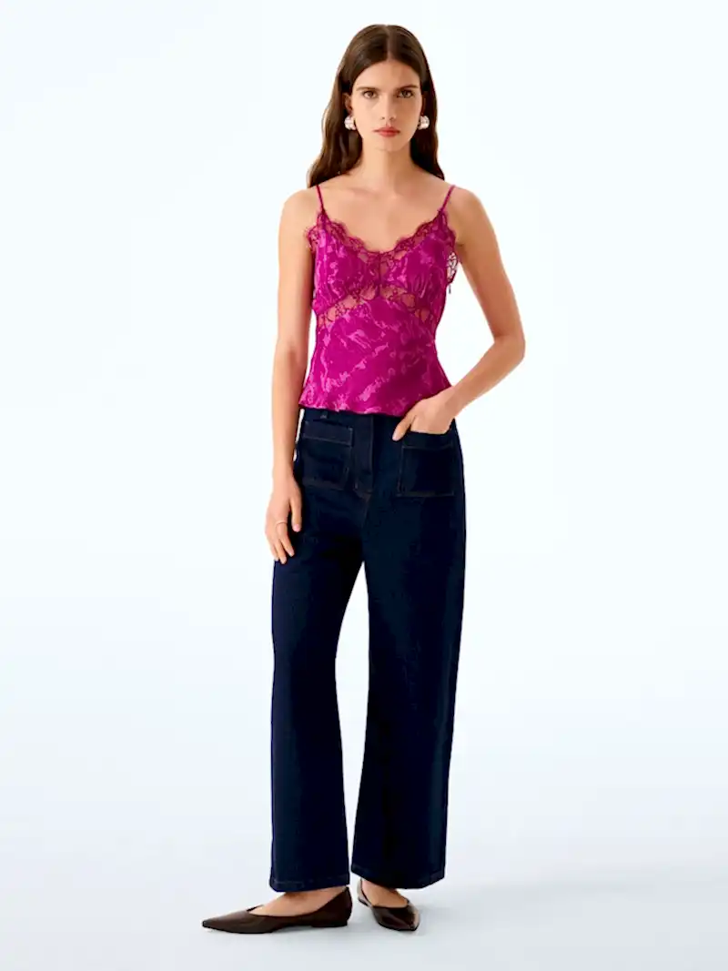 Tamara Top in Magenta Moire