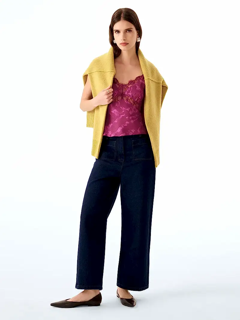 Tamara Top in Magenta Moire