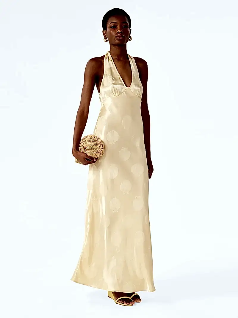 Teo Maxi Dress in Double Cream