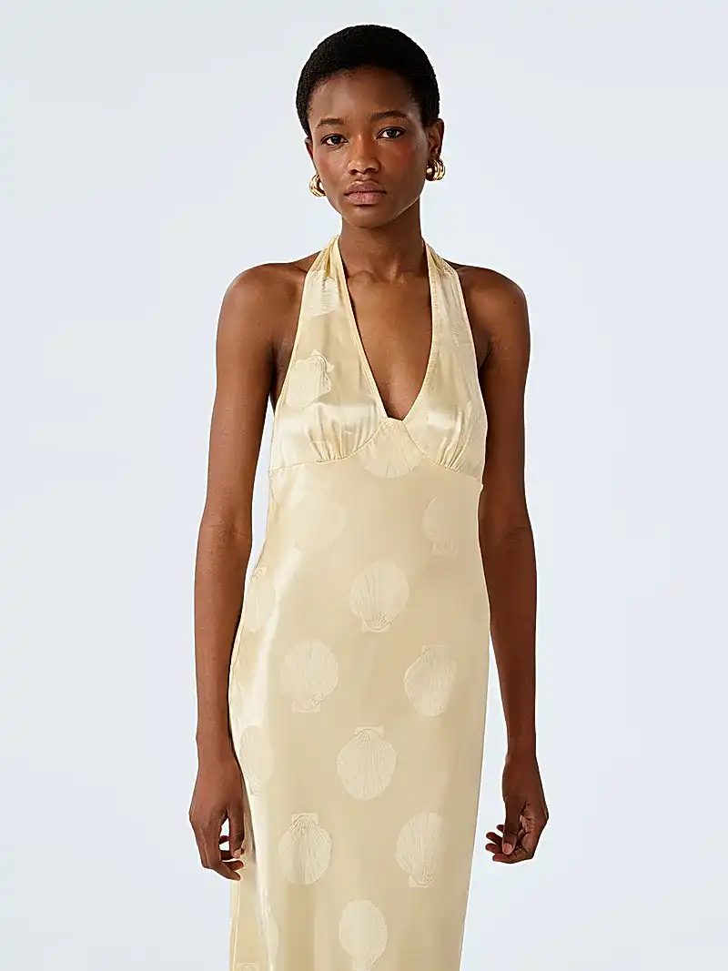 Teo Maxi Dress in Double Cream
