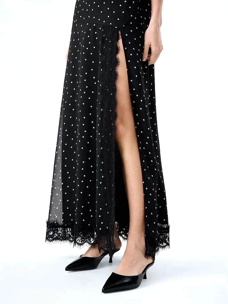 Thea Dress in Black Polka Dot