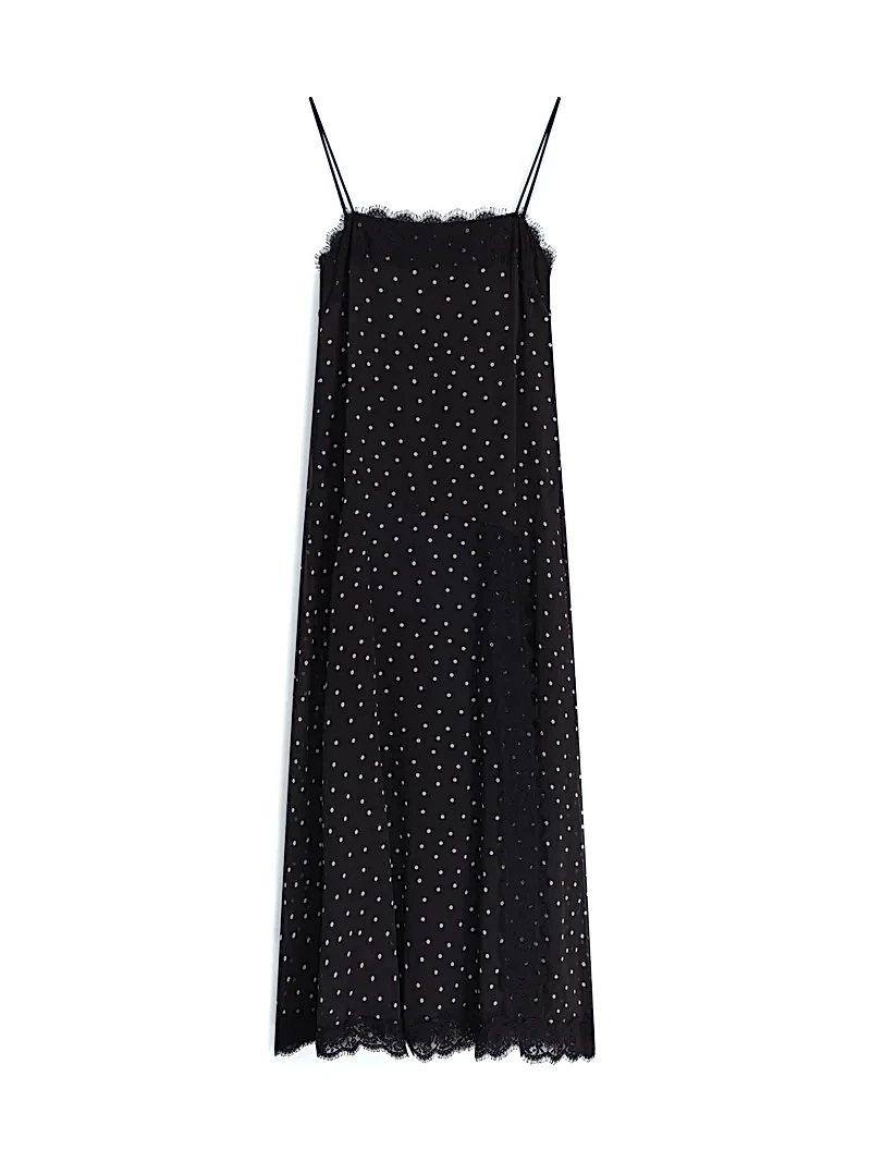 Thea Dress in Black Polka Dot