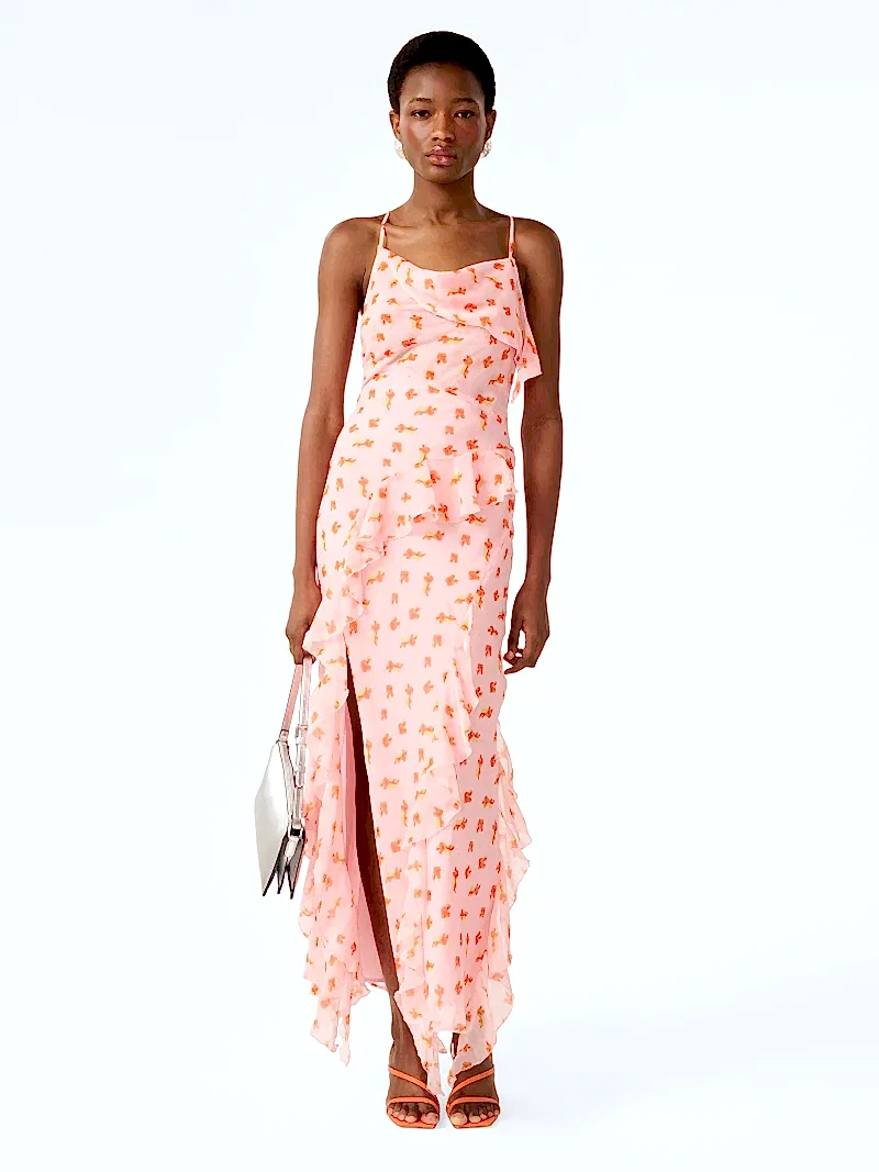 Thora Dress in Abstract Ditsy Floral