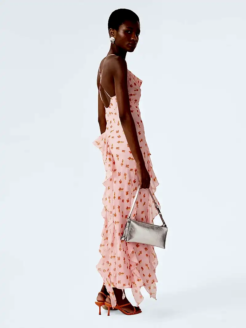 Thora Dress in Abstract Ditsy Floral