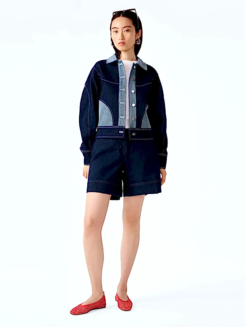 Timmy Jacket in Mid Wash and Indigo
