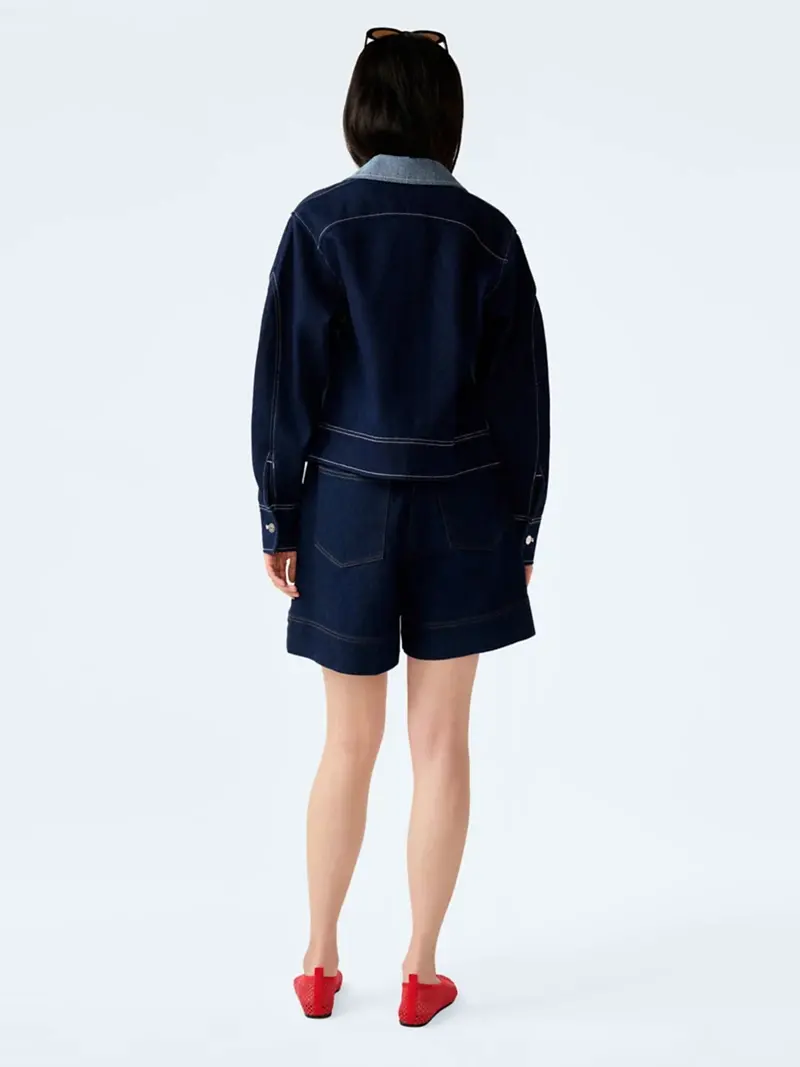 Timmy Jacket in Mid Wash and Indigo