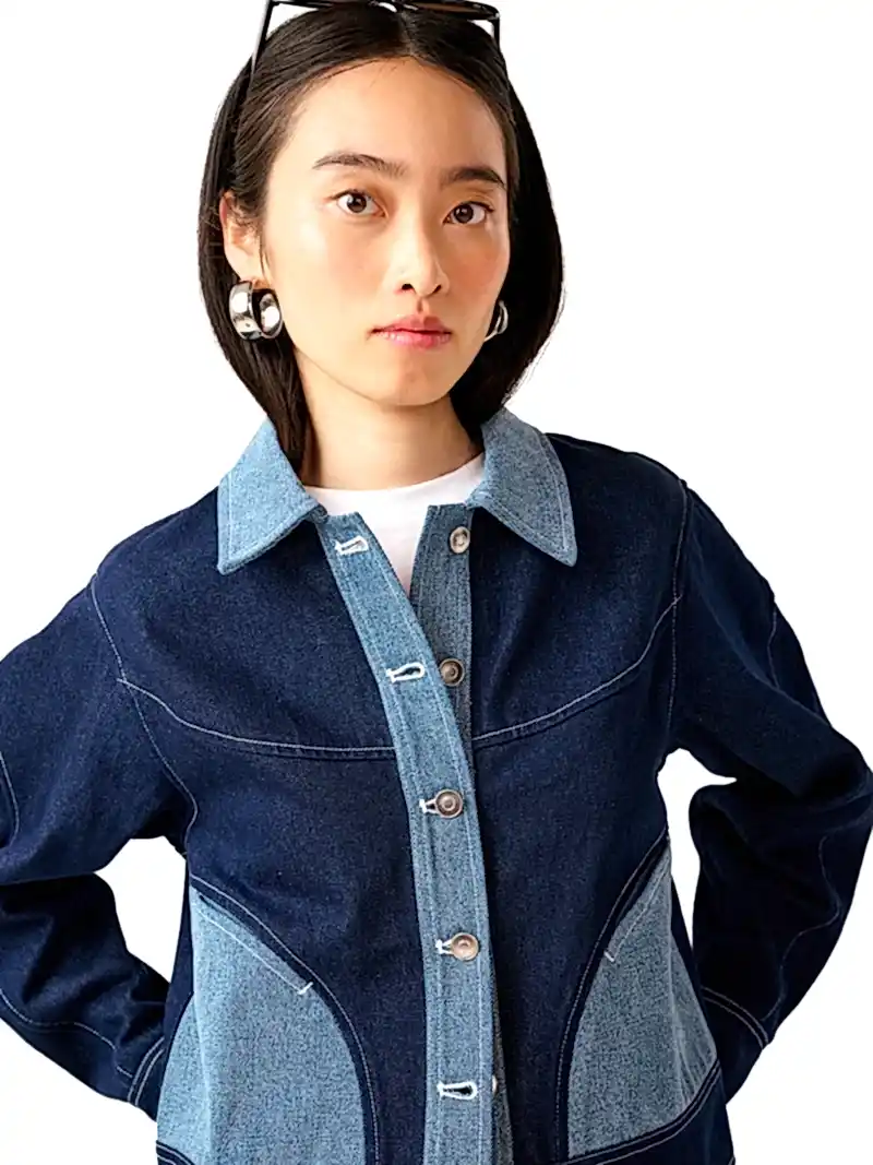 Timmy Jacket in Mid Wash and Indigo