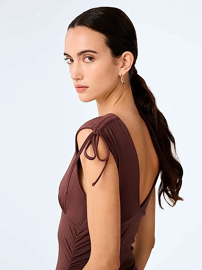 Zaneta Dress in Brown